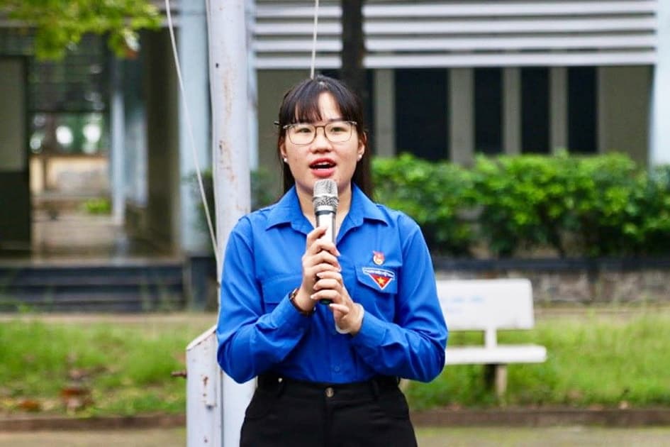 Cô Nguyễn Thị Quỳnh Giang — giảng viên, Bí thư Đoàn Thanh niên Phân hiệu Học viện Thanh thiếu niên Việt Nam tại TPHCM.